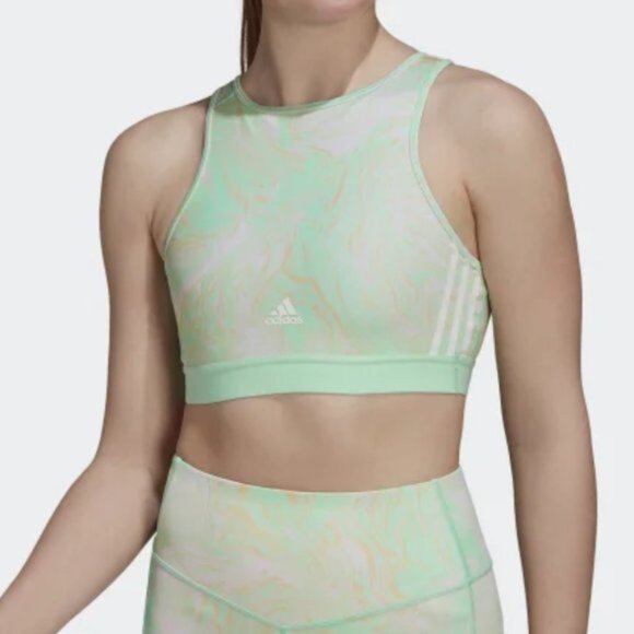 New Hyperglam AEROREADY Training Light Support Marble Print Workout Bra Size 2XL - Picture 8 of 15